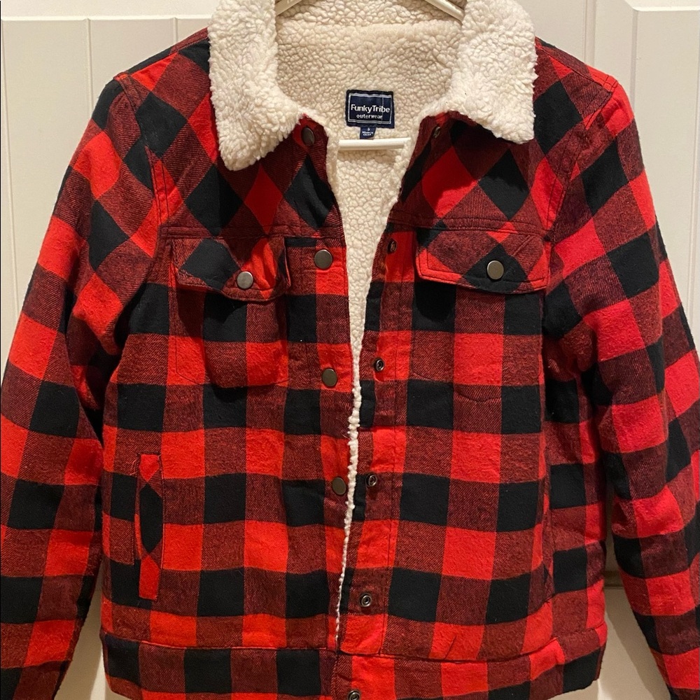 Buffalo check Sherpa jacket.